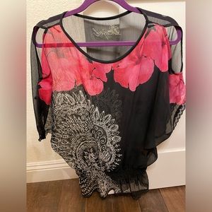 Desigual sheer top size L